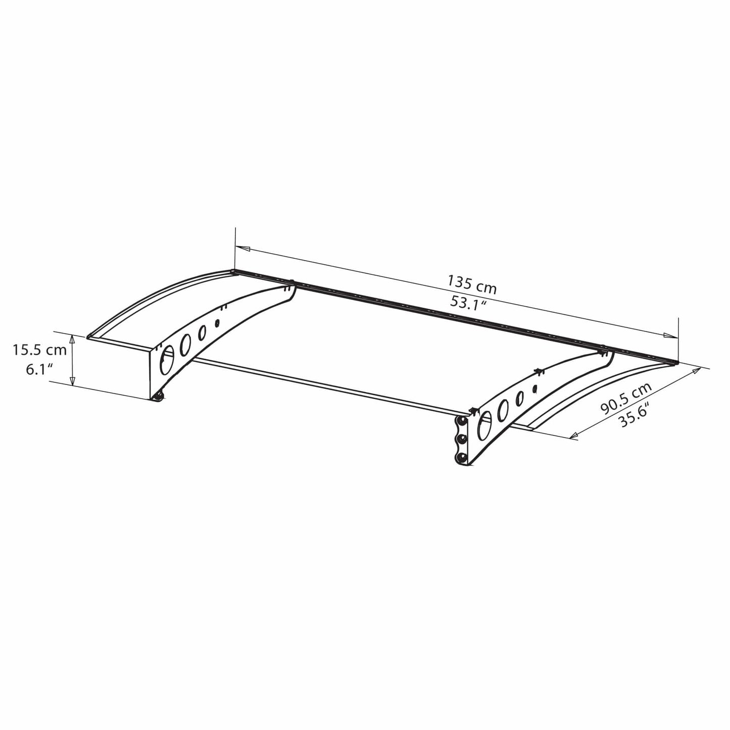 Palram - Canopia Lyra 1350 Awning - mygreenhousestore.com