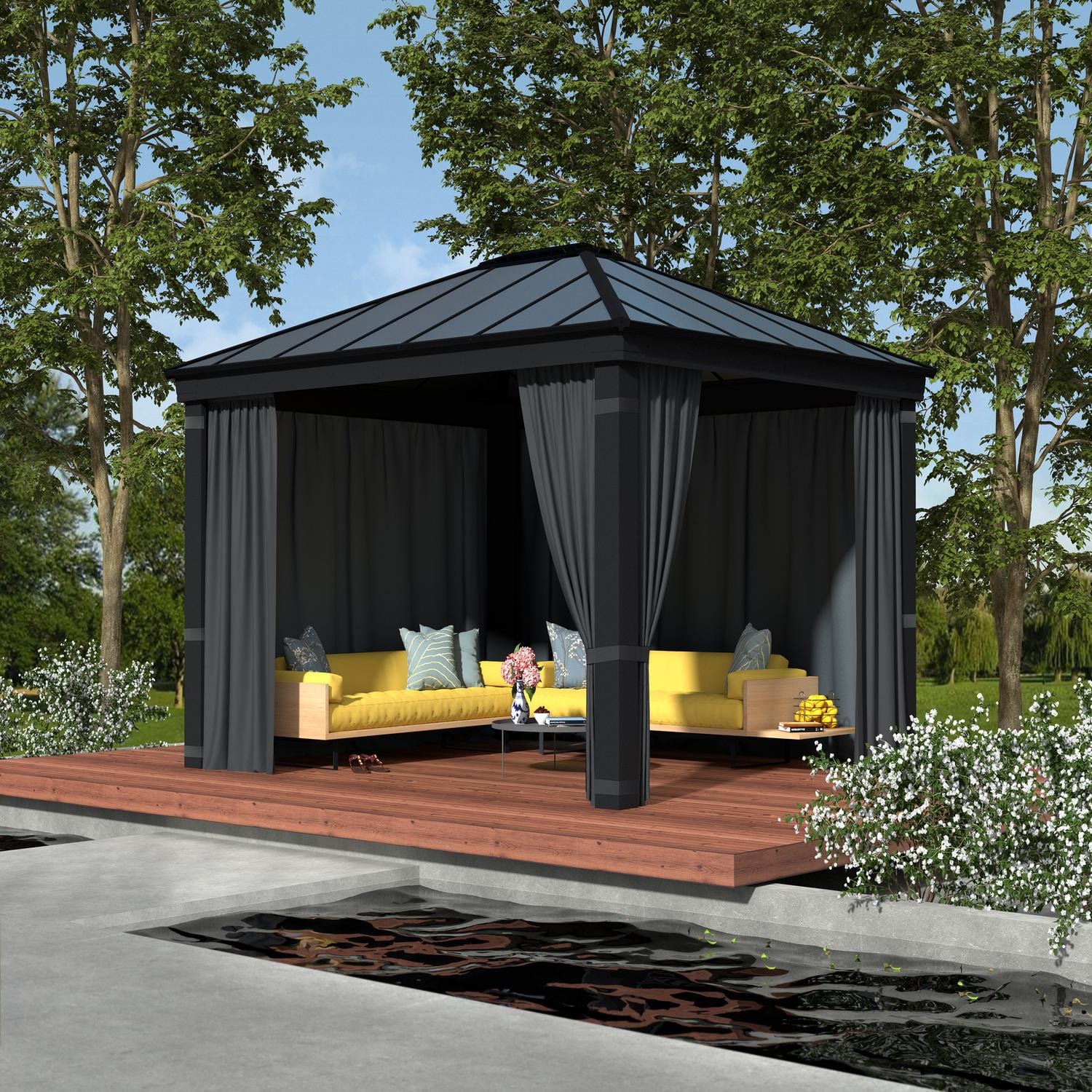 Palram - Canopia Gazebo Accessories Palram - Canopia | Dallas 4300 12x14 ft Curtain Set HG2005