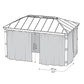 Palram - Canopia Gazebo Accessories Palram - Canopia | Dallas 6100 12x20 ft Curatin Set HG2007