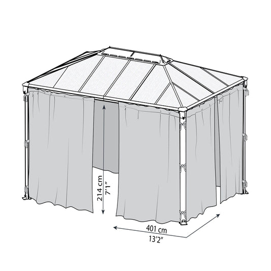 Palram - Canopia Gazebo Accessories Palram - Canopia | Palermo 4300 Gazebo Netting set - 4 Piece HG1064