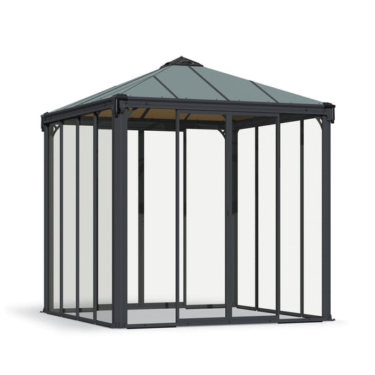 Palram - Canopia Gazebos Palram - Canopia | Ledro 10x10 ft Enclosed Gazebo - Gray/Bronze HG9190