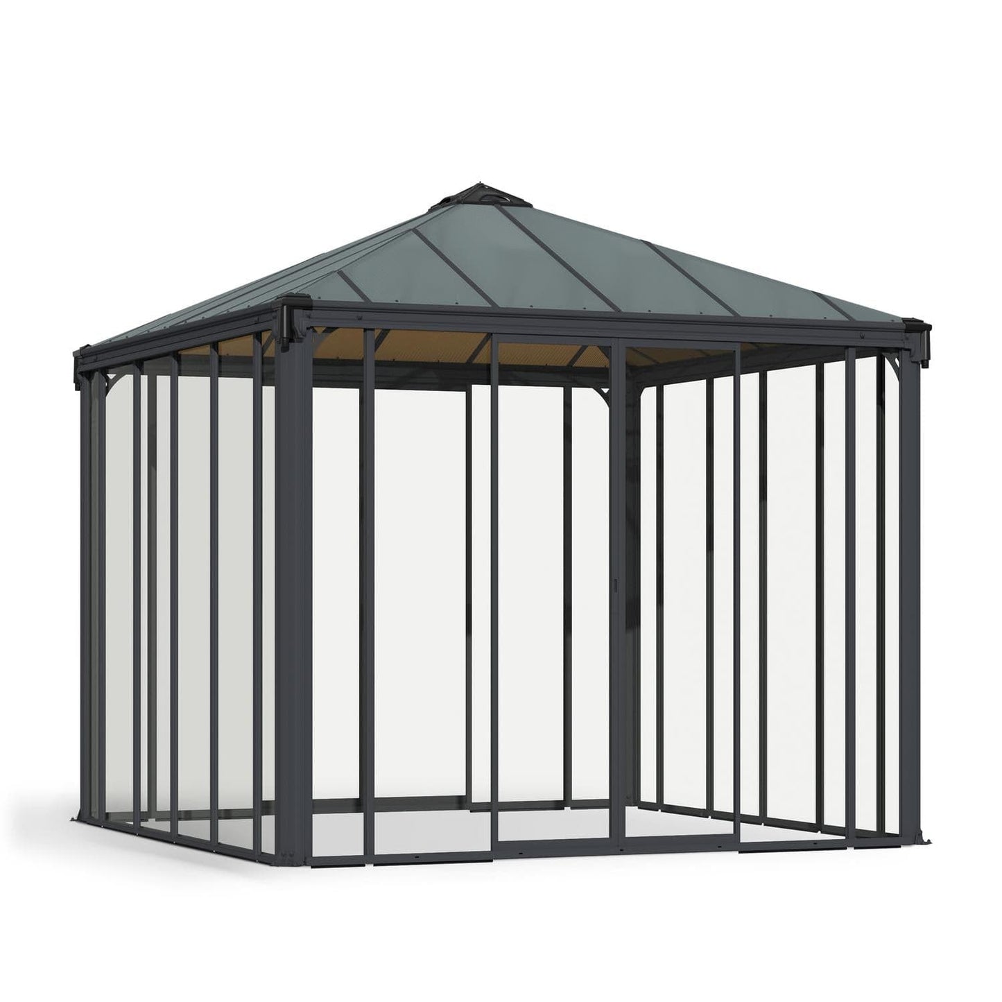 Palram - Canopia Gazebos Palram - Canopia | Ledro 12x12 ft Enclosed Gazebo - Gray/Bronze HG9192