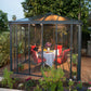 Palram - Canopia Gazebos Palram - Canopia | Ledro 12x12 ft Enclosed Gazebo w/screen doors - Gray/Bronze HG9193
