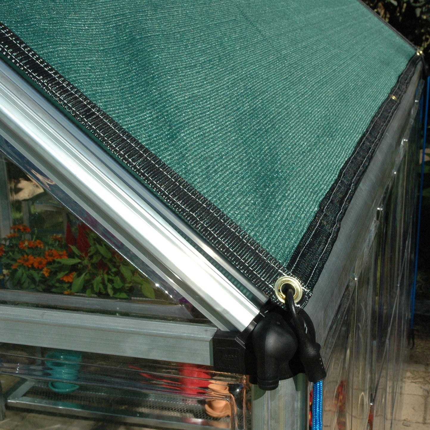 Palram Green Shade Cloth 8' x 8' - mygreenhousestore.com