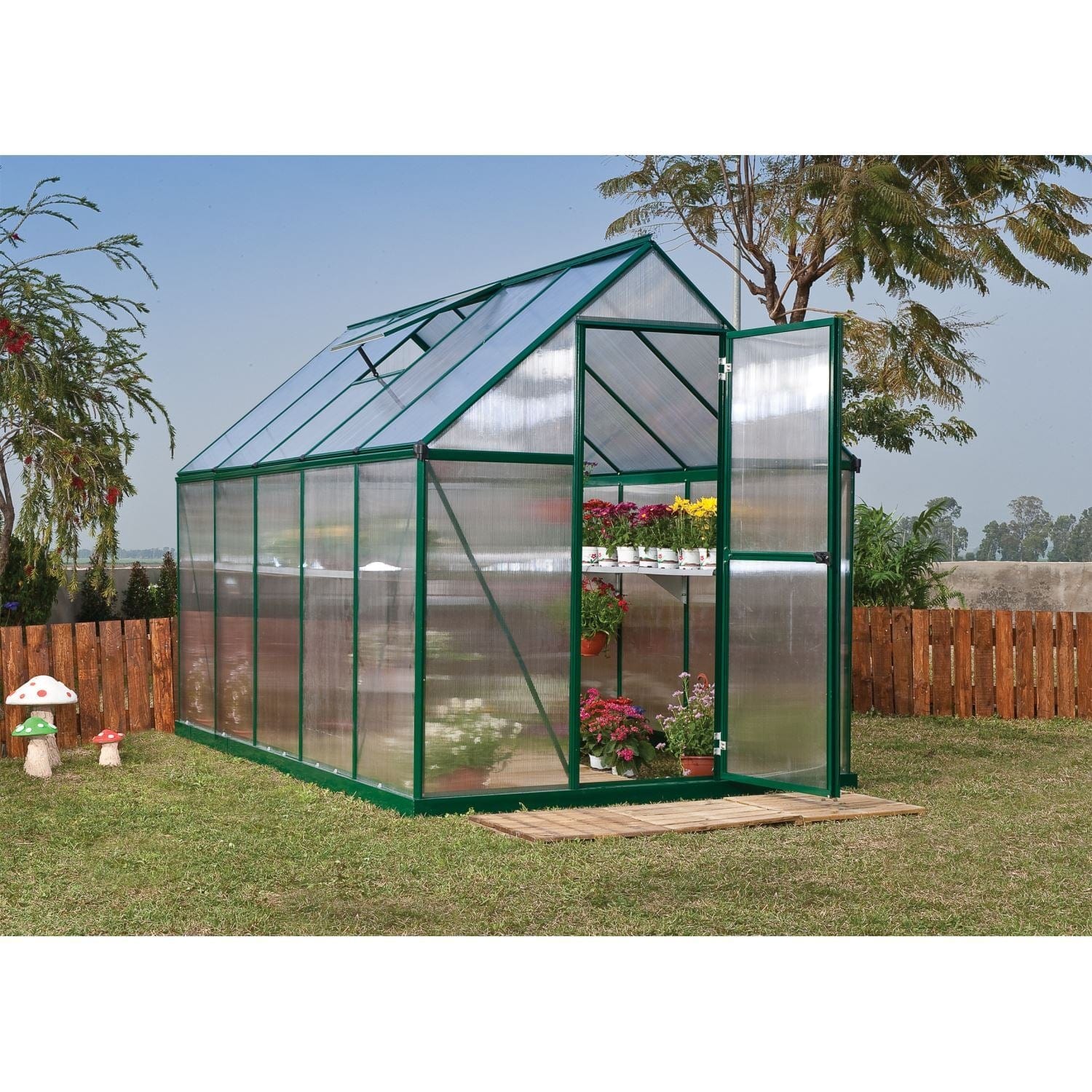 Palram - Canopia Greenhouse Kit 6' x 10' Palram - Canopia | Mythos Greenhouse - Green HG5010G