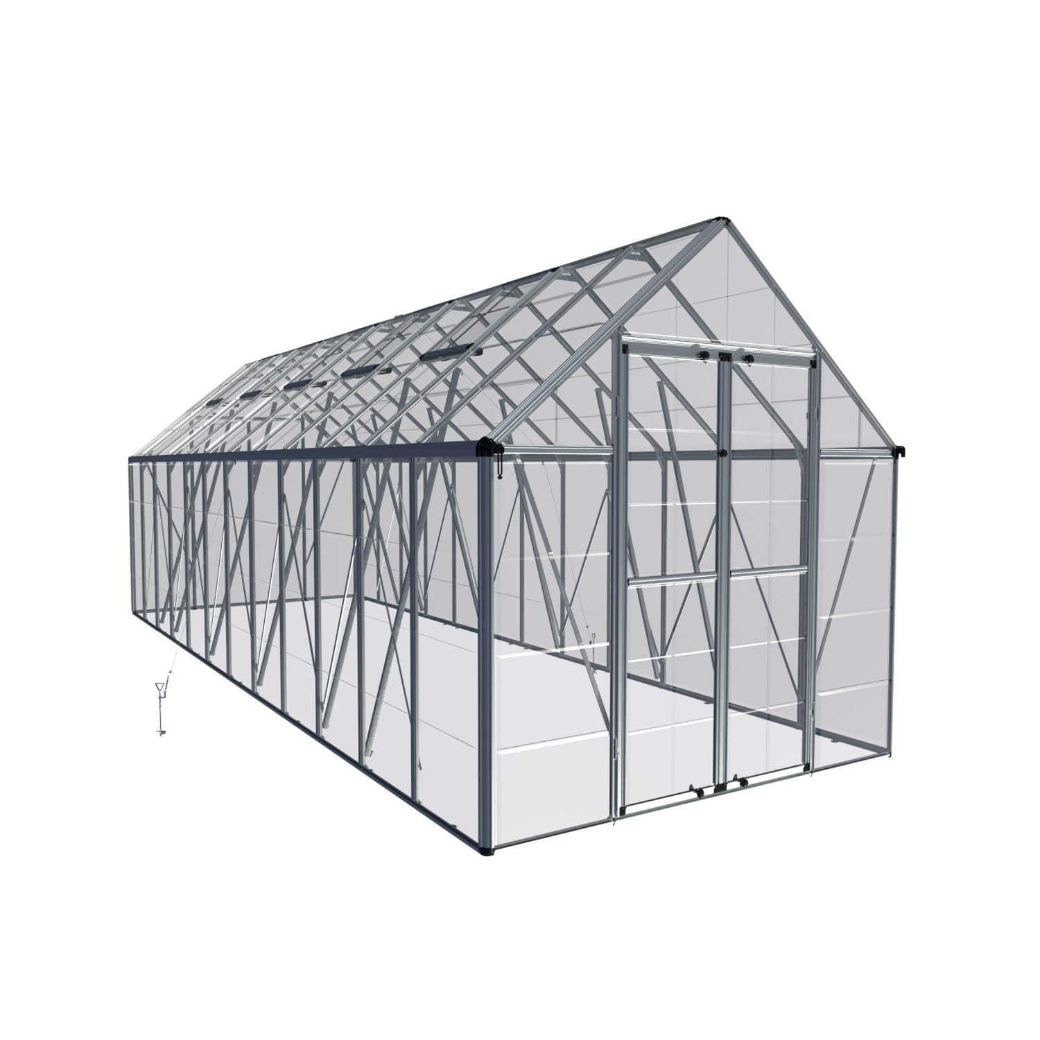 Palram - Canopia Greenhouse Kit 8' x 24' Palram - Canopia | Snap & Grow Greenhouse - 8' Wide - Silver HG8024