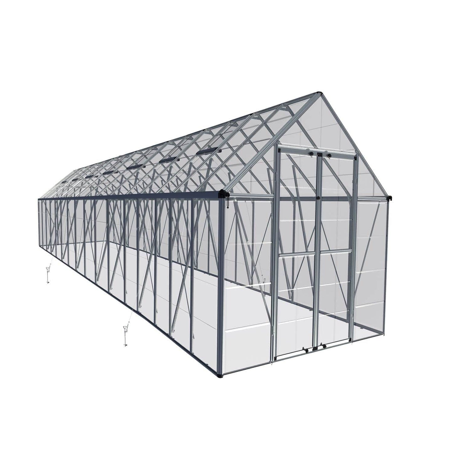 Palram - Canopia Greenhouse Kit 8' x 32' Palram - Canopia | Snap & Grow Greenhouse - 8' Wide - Silver HG8032