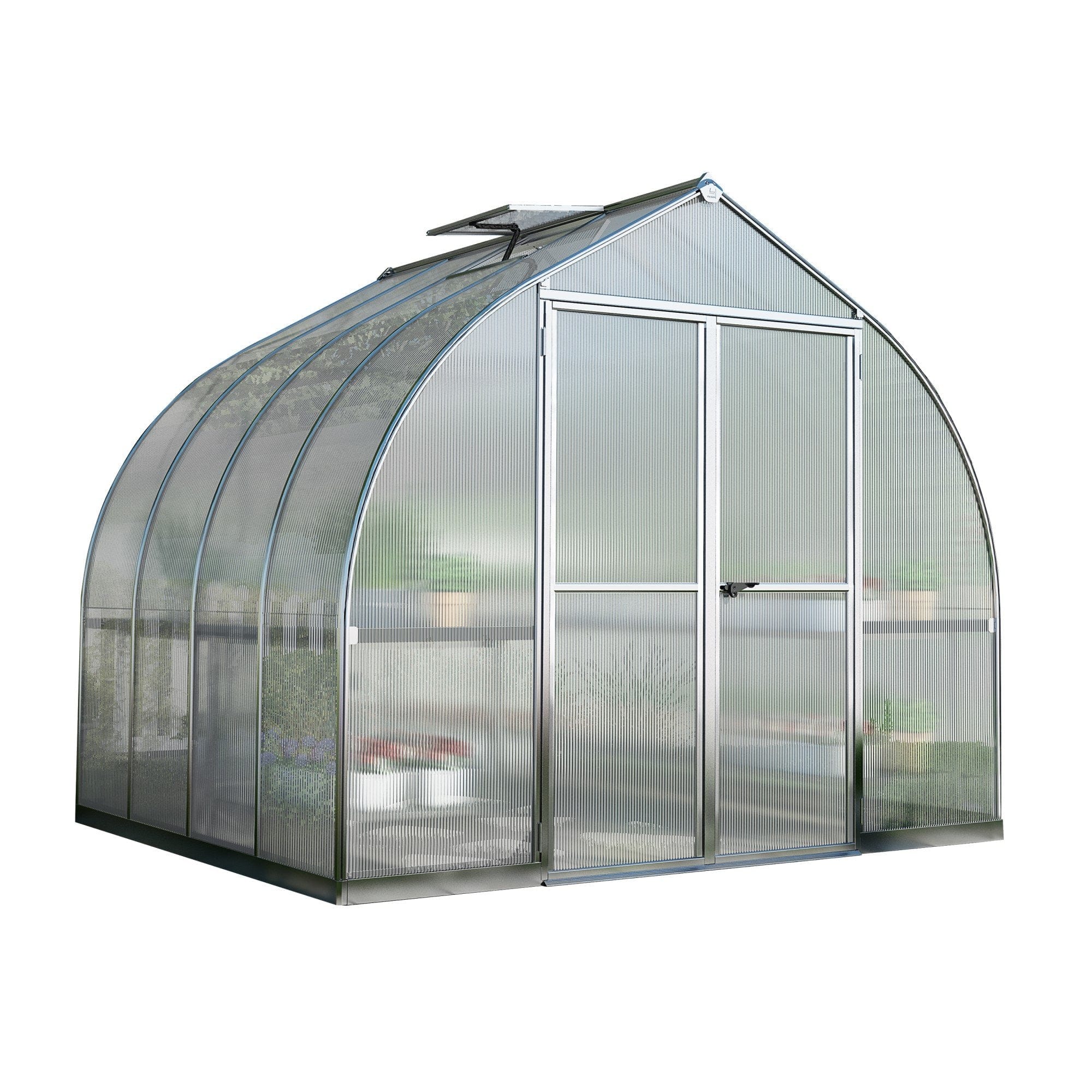Palram - Canopia | Bella Greenhouse 8 ft Wide - Silver With 6mm
