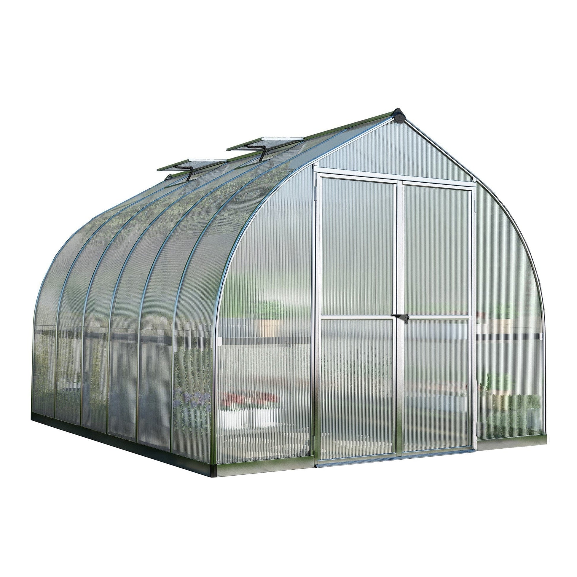Palram - Canopia | Twin-w 8 Wide Ft Silver - With Greenhouse – Bella 6mm