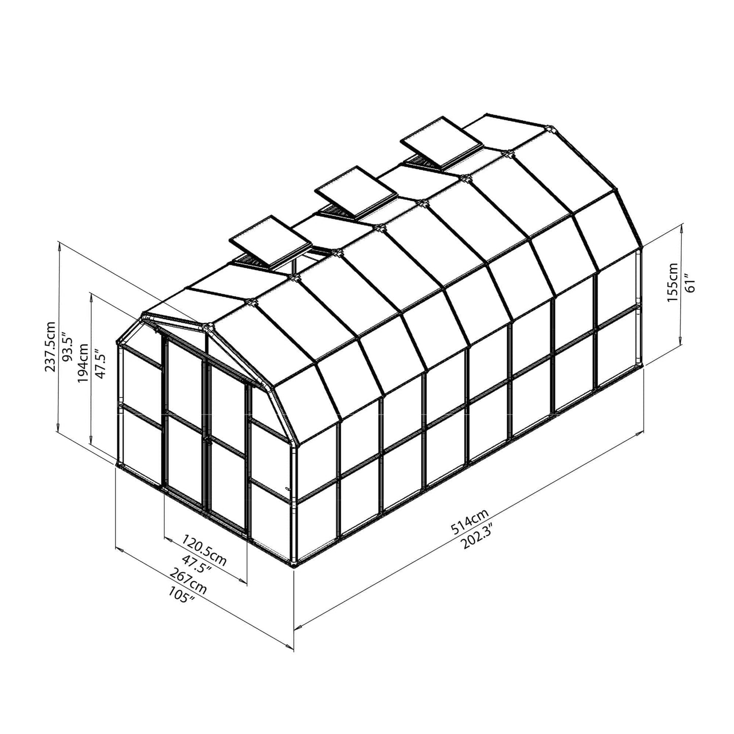 Palram - Canopia Grand Gardener Greenhouse - Twin Wall - mygreenhousestore.com