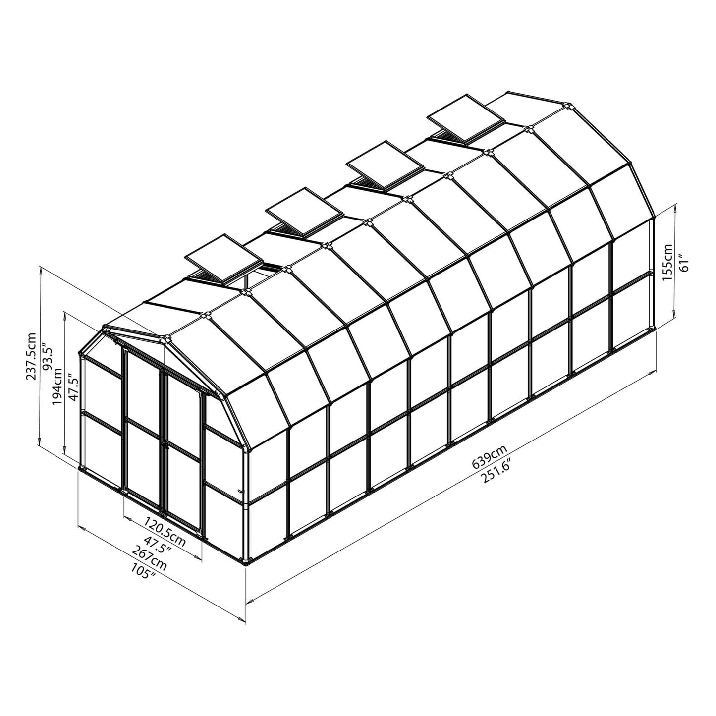 Palram - Canopia Grand Gardener Greenhouse - Twin Wall - mygreenhousestore.com