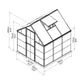 Palram - Canopia Greenhouse Kit Palram - Canopia | Hybrid Greenhouse 6x6 ft Green HG5506G-1B