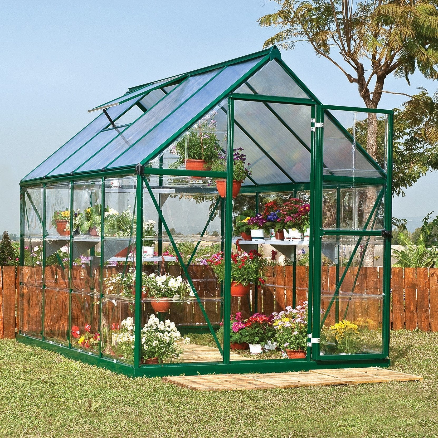 Palram - Canopia Greenhouse Kit Palram - Canopia | Hybrid Greenhouse 6X8 ft Green HG5508G-1B