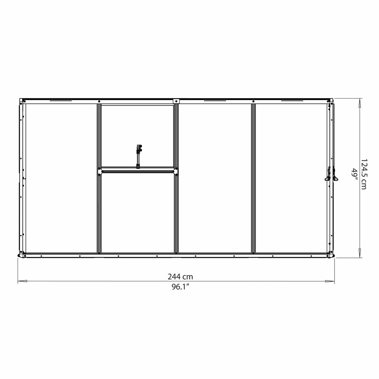 Palram - Canopia Hybrid Lean-To 4' x 8' - mygreenhousestore.com