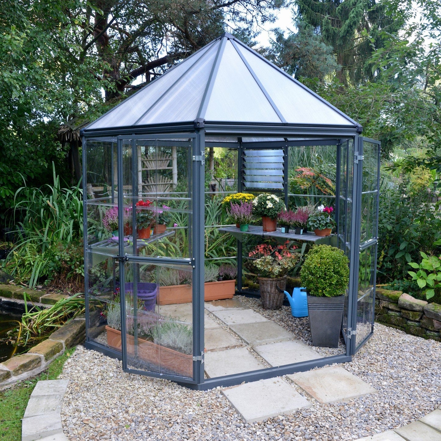 Palram - Canopia Oasis Hex 7' x 8' Greenhouse - mygreenhousestore.com