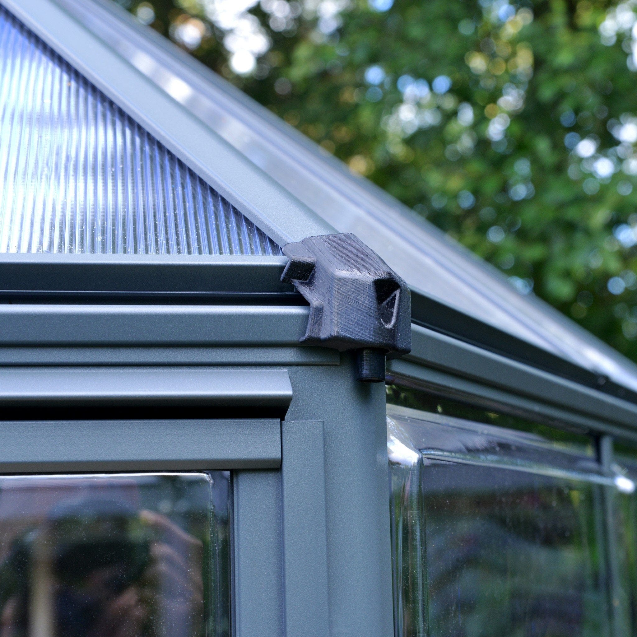 Palram - Canopia | 7x8 ft Oasis Hex Greenhouse Kit - Gray With 0.8
