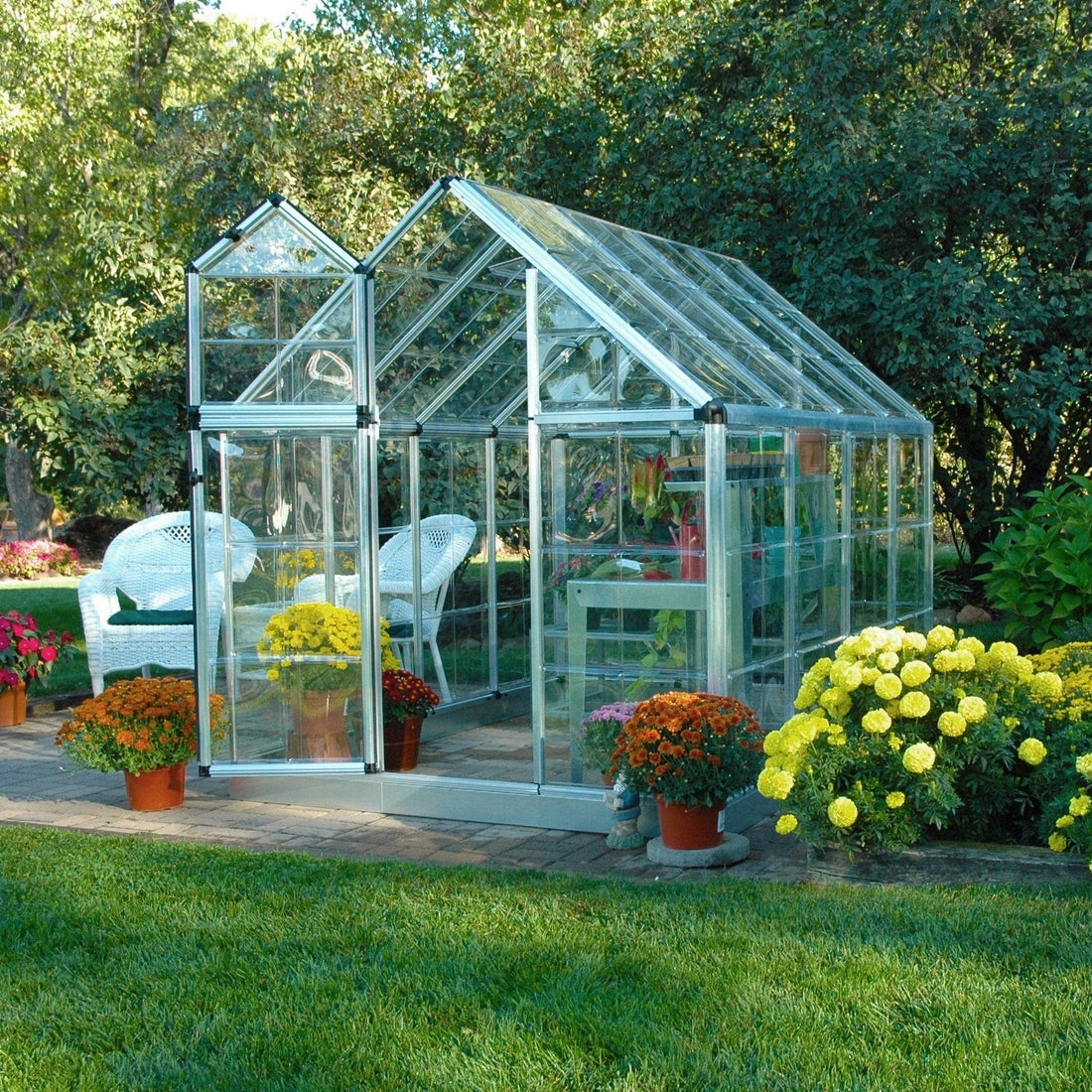 Palram - Canopia | Snap & Grow Greenhouse Kit - 6ft Wide - Silver With ...