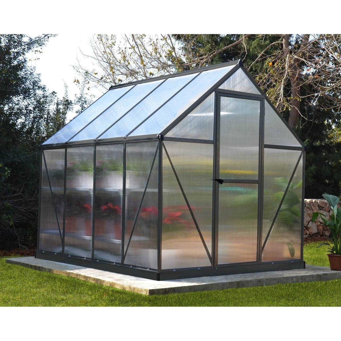 Palram - Canopia Greenhouses Palram - Canopia | Mythos Greenhouse 6x8 Ft - Gray HG5008Y