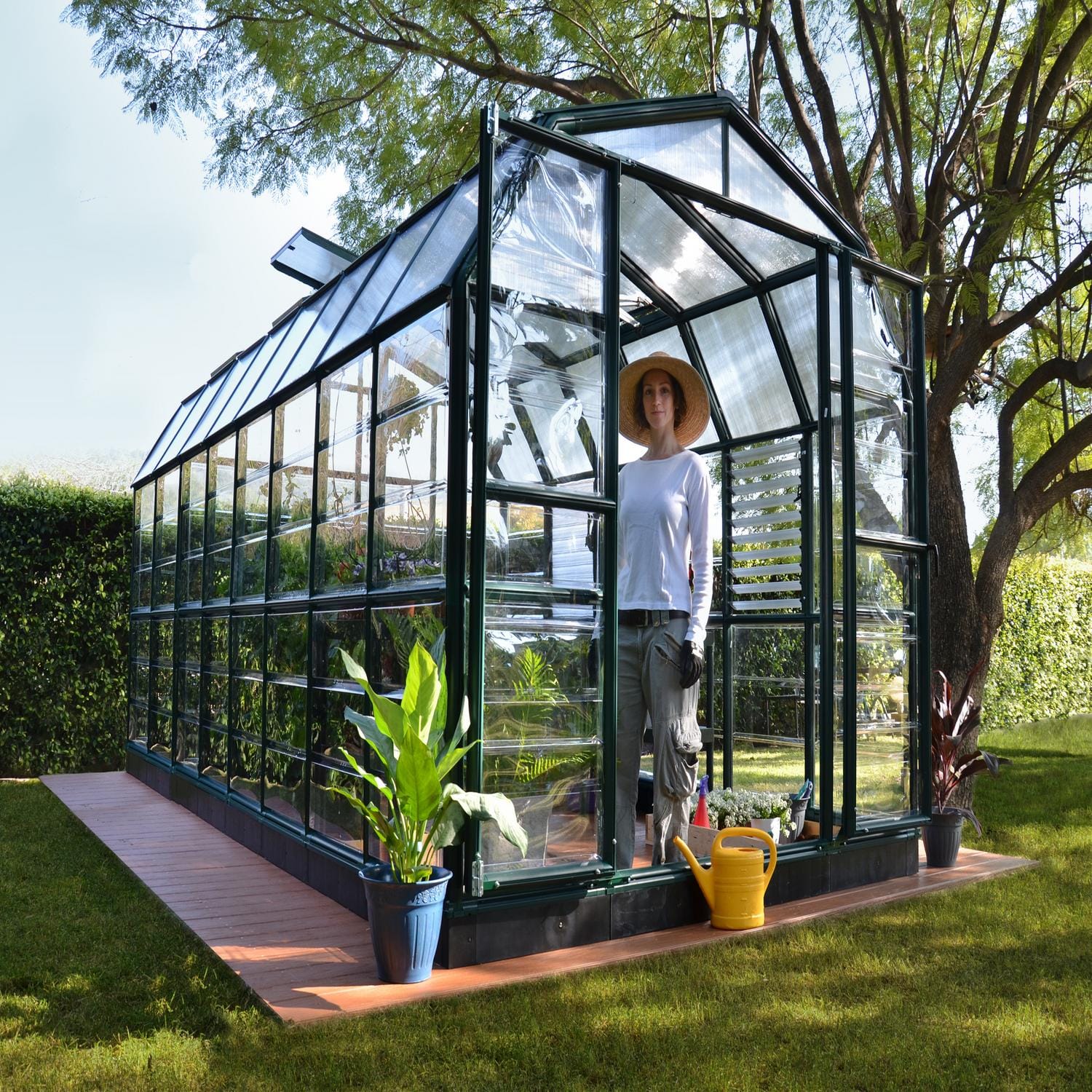 Palram - Canopia Greenhouses Palram - Canopia | Prestige 8x16 ft Twin Wall Greenhouse Package HG7316