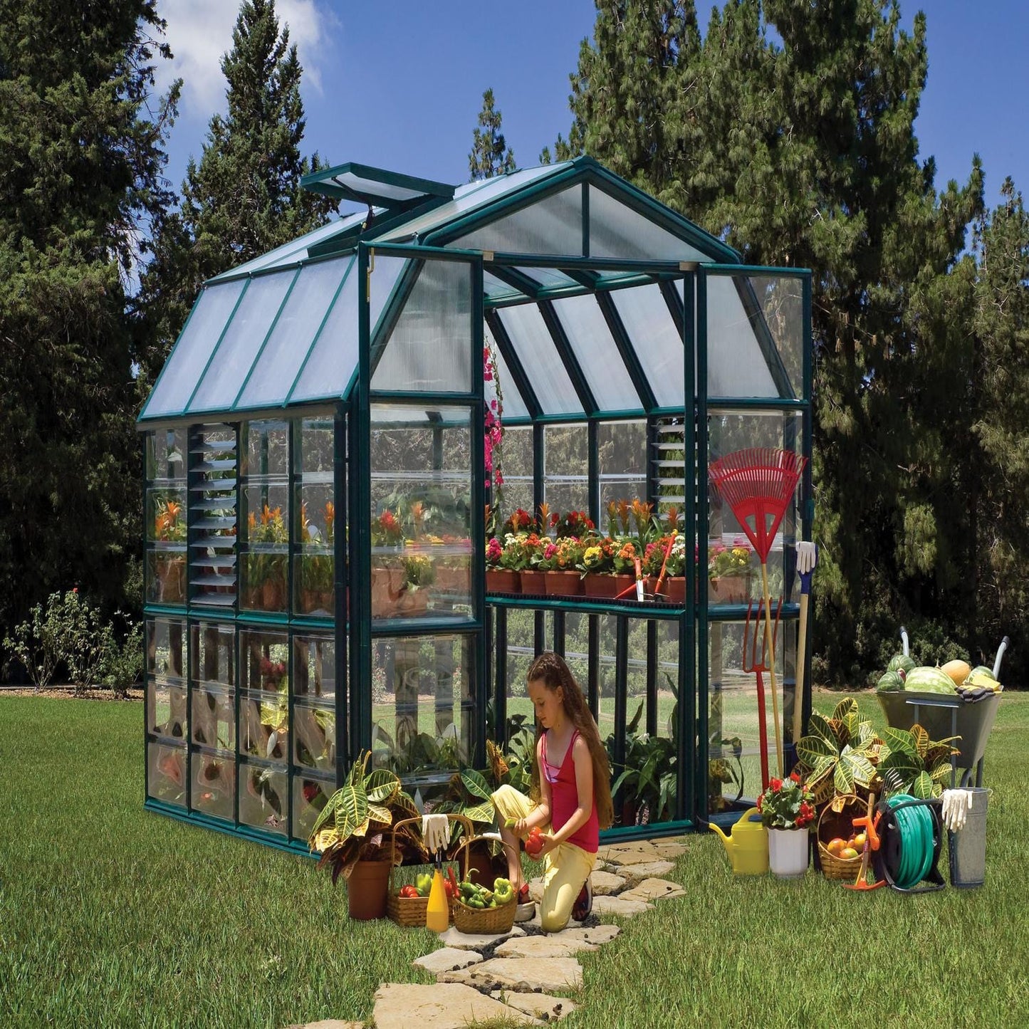 Palram - Canopia Greenhouses Palram - Canopia | Prestige 8x8 ft Clear Greenhouse Package HG7308C