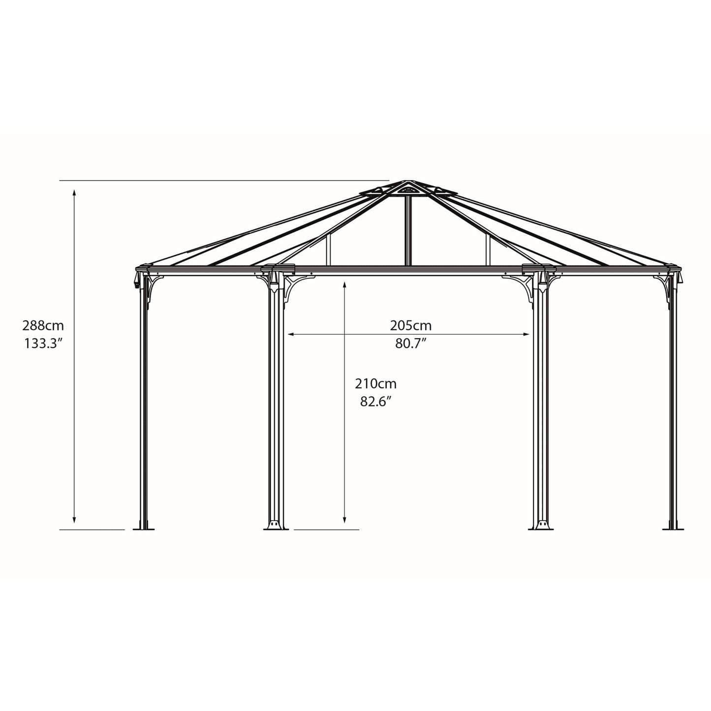 Palram - Canopia Monaco Hexagon Garden Gazebo - mygreenhousestore.com