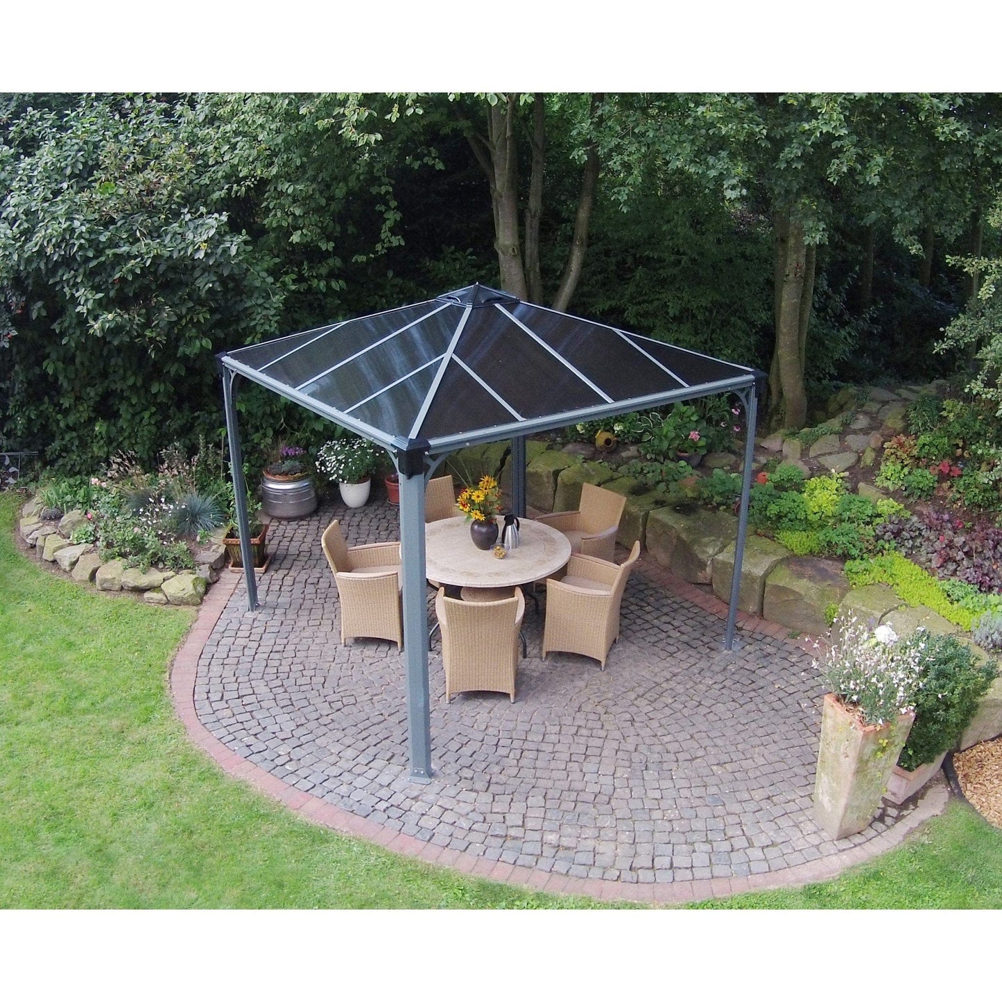 Palram - Canopia Palermo 3000 10' x 10' Gazebo - mygreenhousestore.com