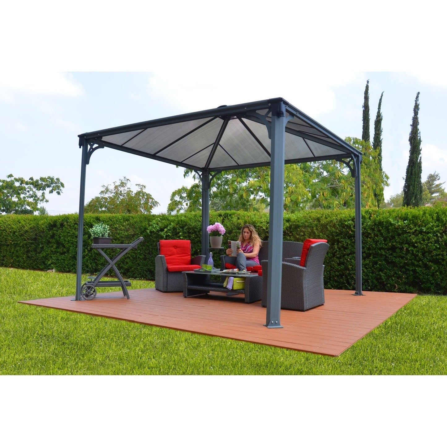 Palram - Canopia Palermo 3000 10' x 10' Gazebo - mygreenhousestore.com