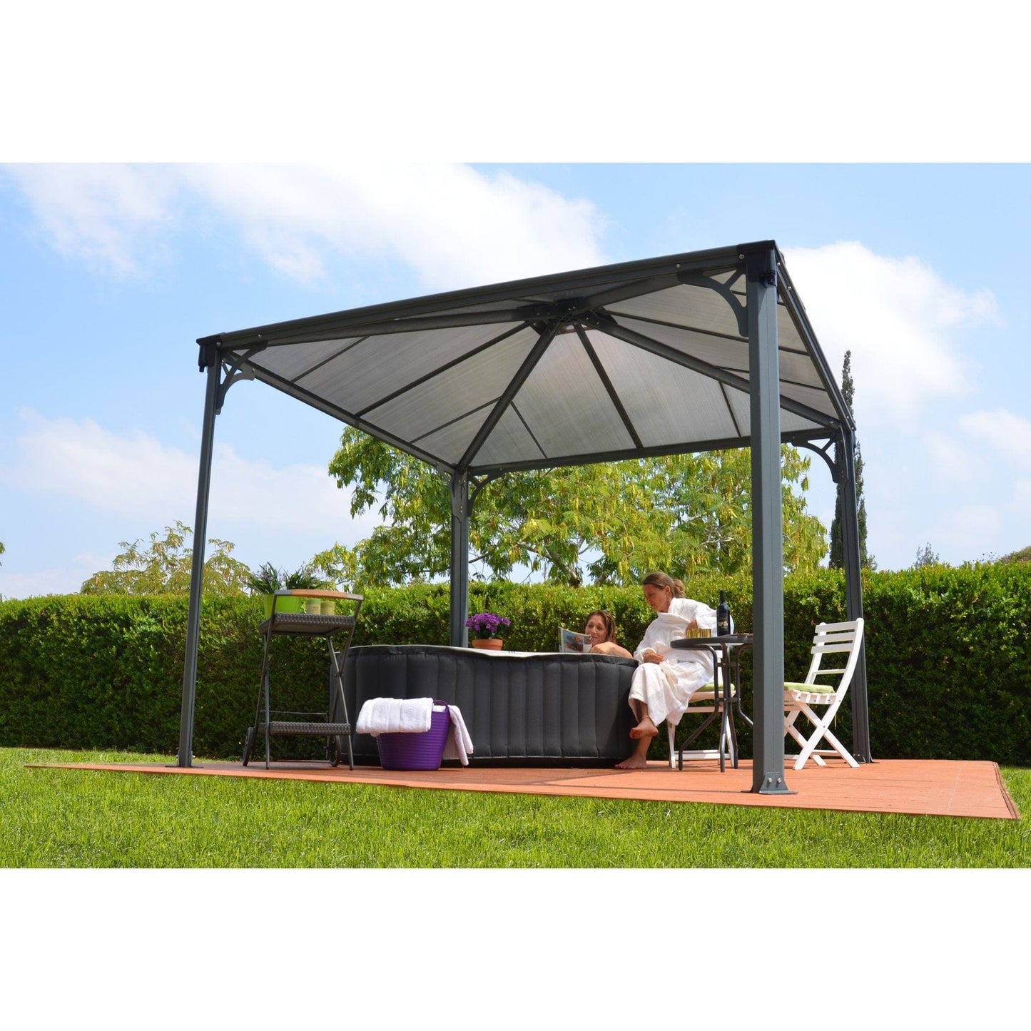 Palram - Canopia Palermo 3000 10' x 10' Gazebo - mygreenhousestore.com