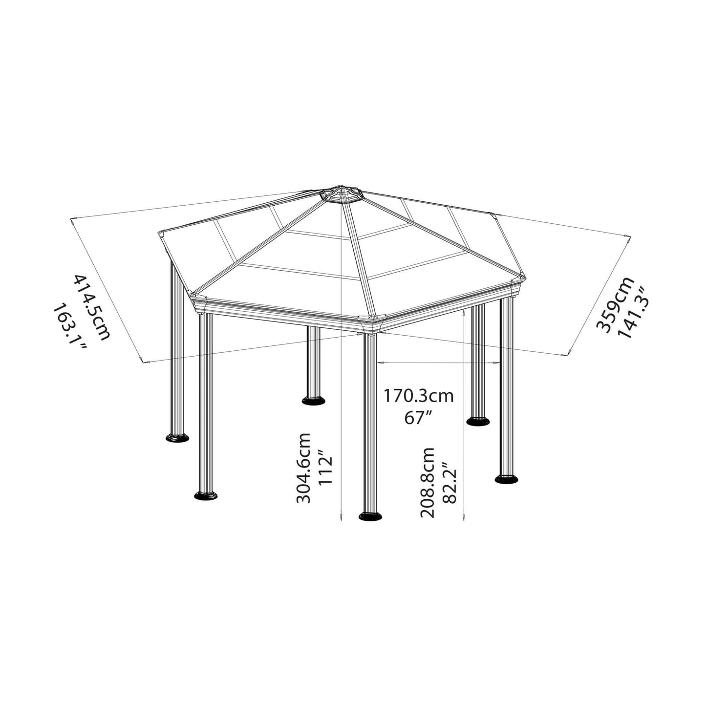 Palram - Canopia Roma Garden Gazebo - mygreenhousestore.com