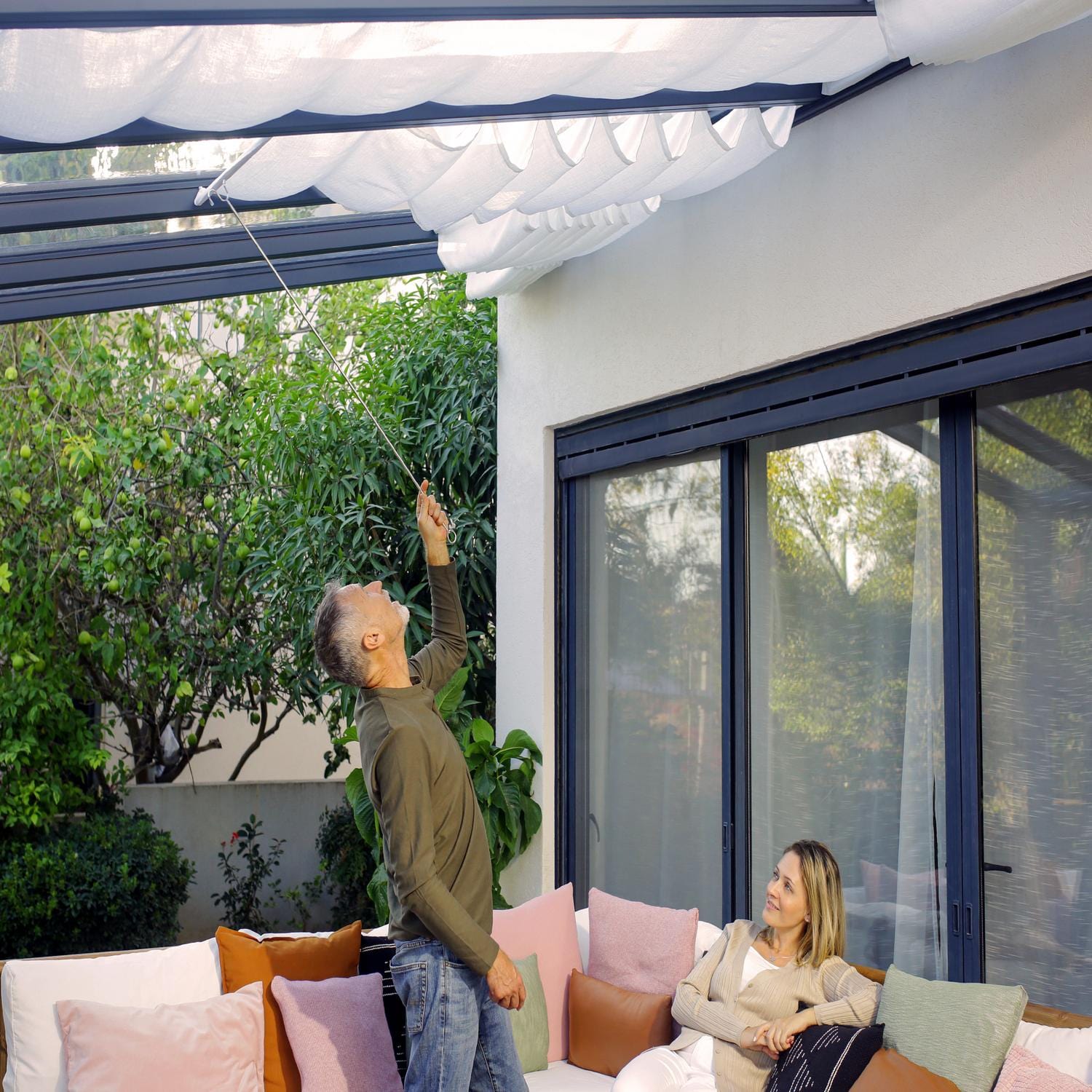 Palram - Canopia Patio Cover Accessories Palram - Canopia | Stockholm Patio Cover Roof Blinds 11x31 ft HG2004
