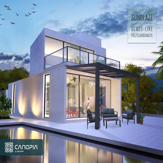 Palram - Canopia Patio Cover Palram - Canopia | Stockholm 11x12 ft Patio Cover - Gray/Clear HG9451