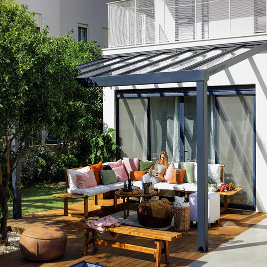 Palram - Canopia Patio Cover Palram - Canopia | Stockholm 11x17 ft Patio Cover - Gray/Clear HG9455