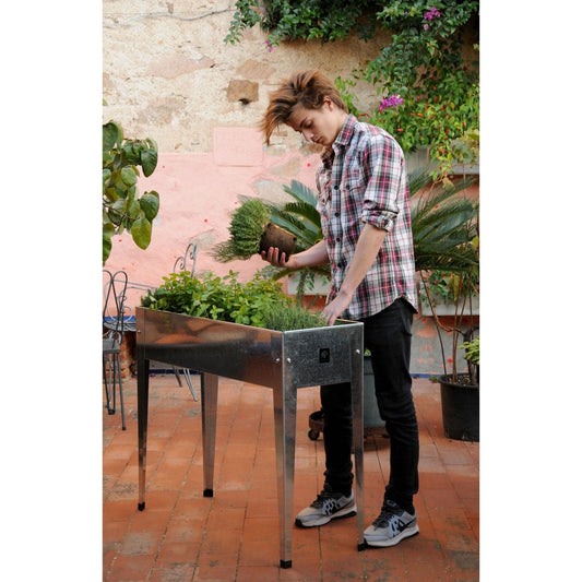 Palram - Canopia Planters Herstera Urban Raised Planter Galvanized HER2000
