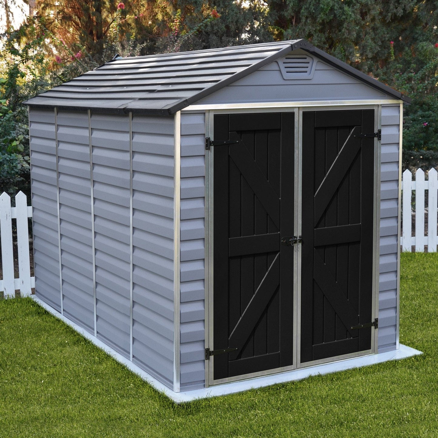 Palram - Canopia SkyLight Storage Shed - 6' Wide - Gray - mygreenhousestore.com