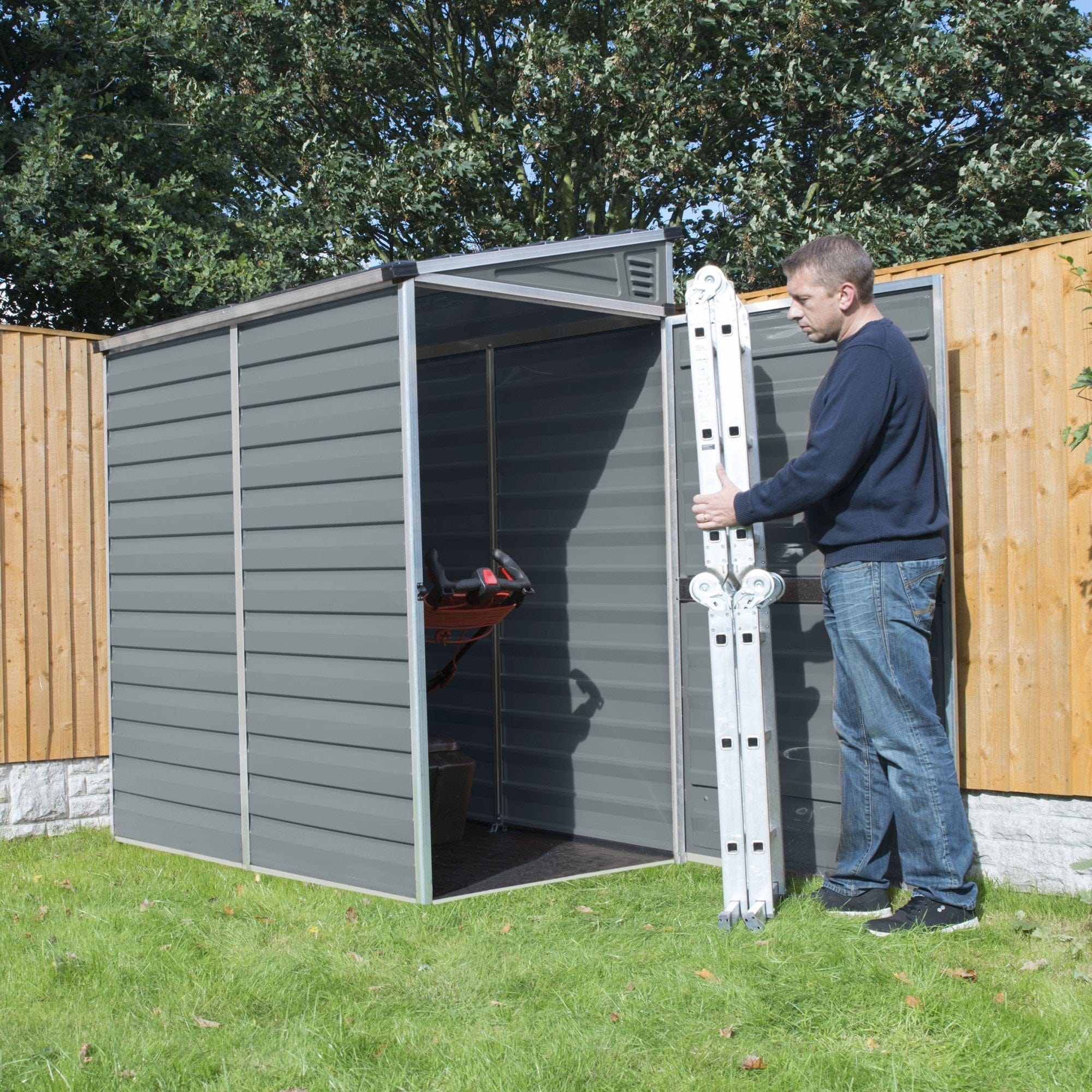 Palram-Canopia SkyLight Lean-To Storage Shed - Thumbnail 3
