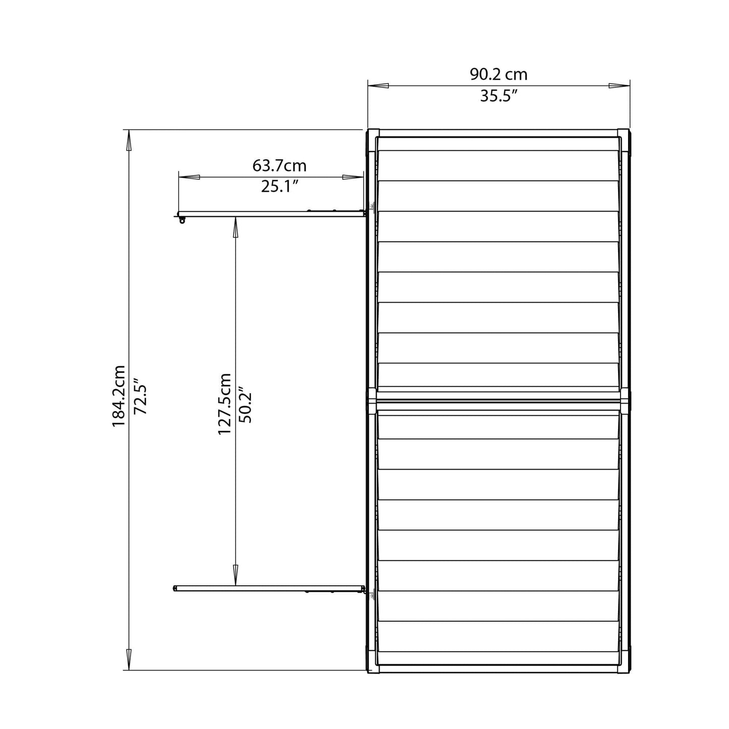 Palram - Canopia SkyLight Storage Shed - 6' Wide - Gray - mygreenhousestore.com