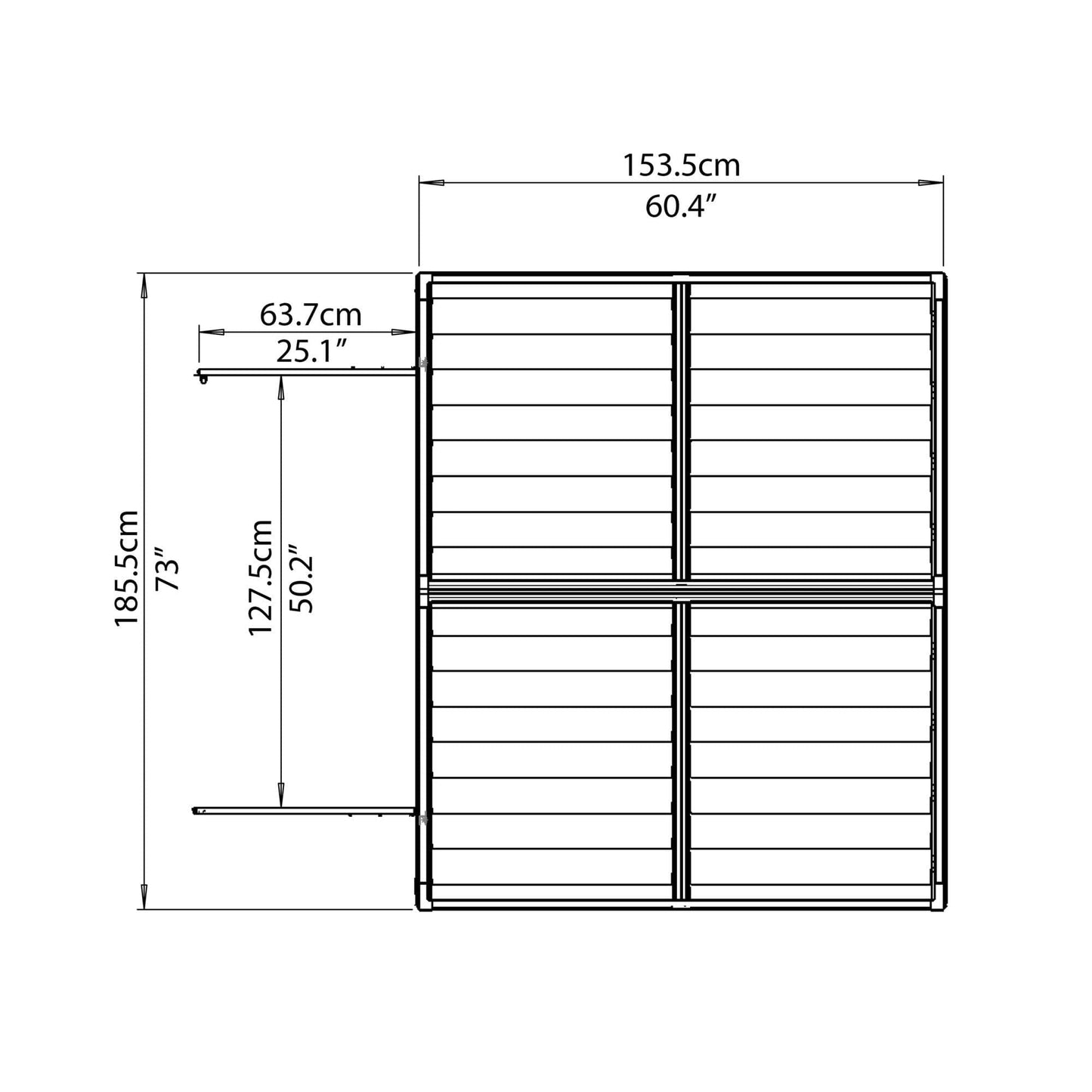 Palram - Canopia SkyLight Storage Shed - 6' Wide - Gray - mygreenhousestore.com