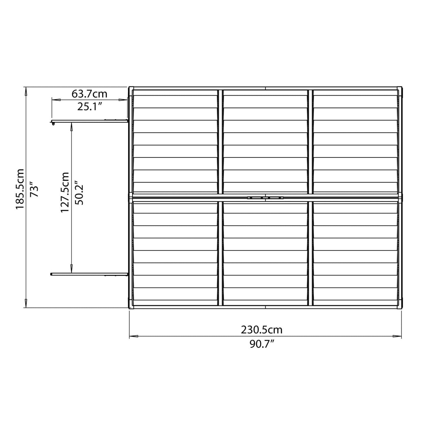 Palram - Canopia SkyLight Storage Shed - 6' Wide - Gray - mygreenhousestore.com