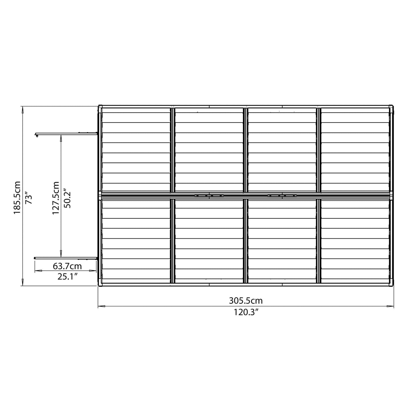 Palram - Canopia SkyLight Storage Shed - 6' Wide - Gray - mygreenhousestore.com