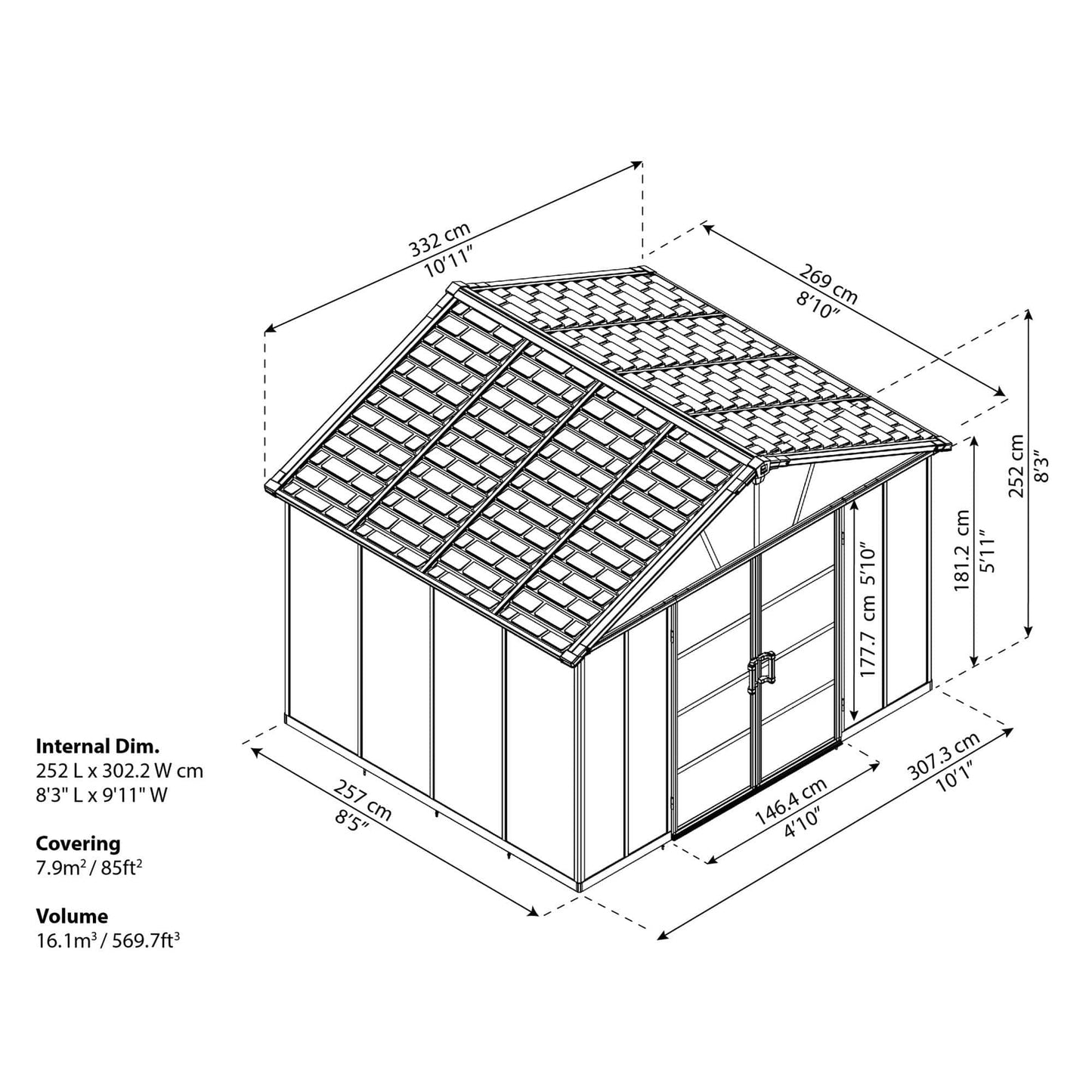 Palram - Canopia Yukon Shed - mygreenhousestore.com