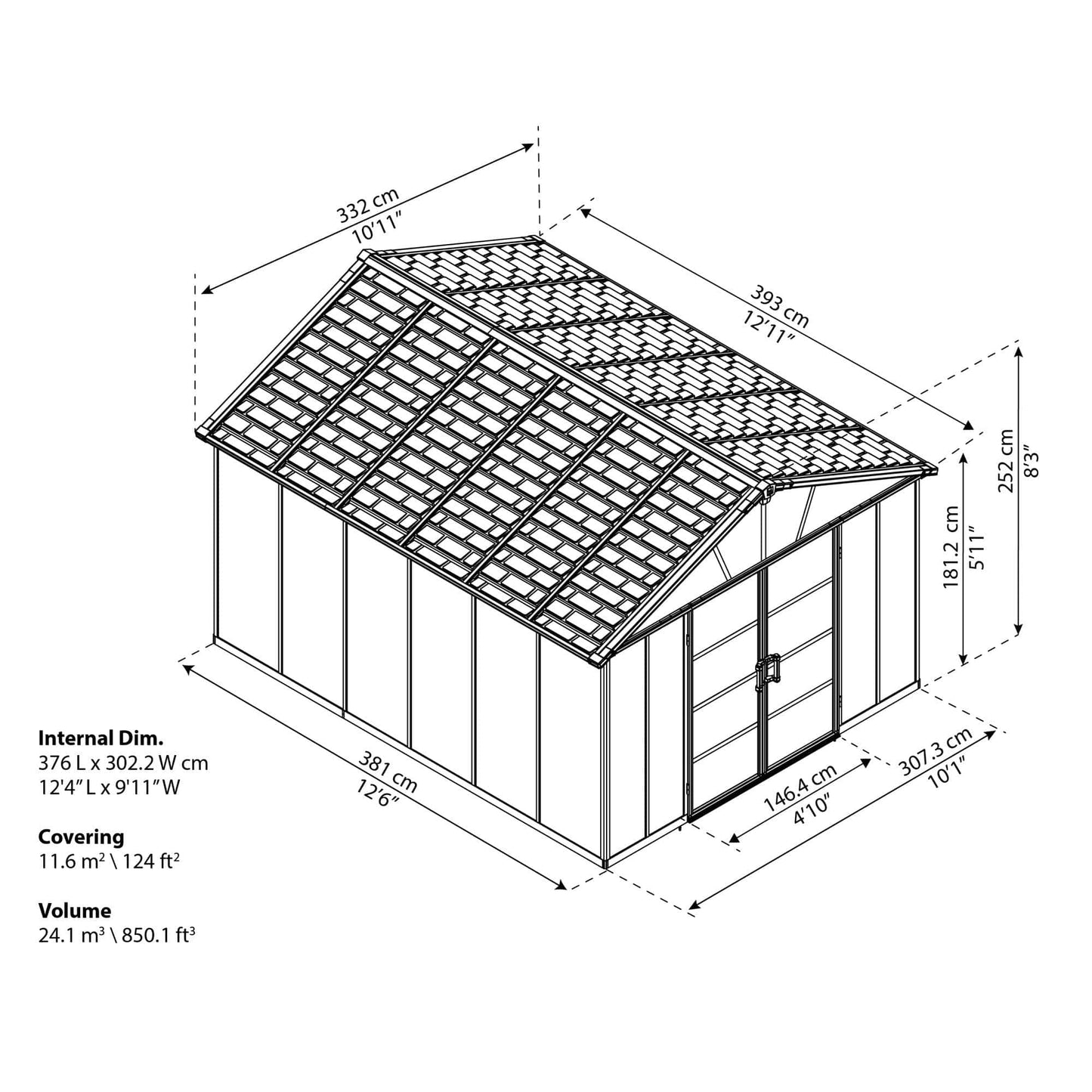 Palram - Canopia Yukon Shed - mygreenhousestore.com