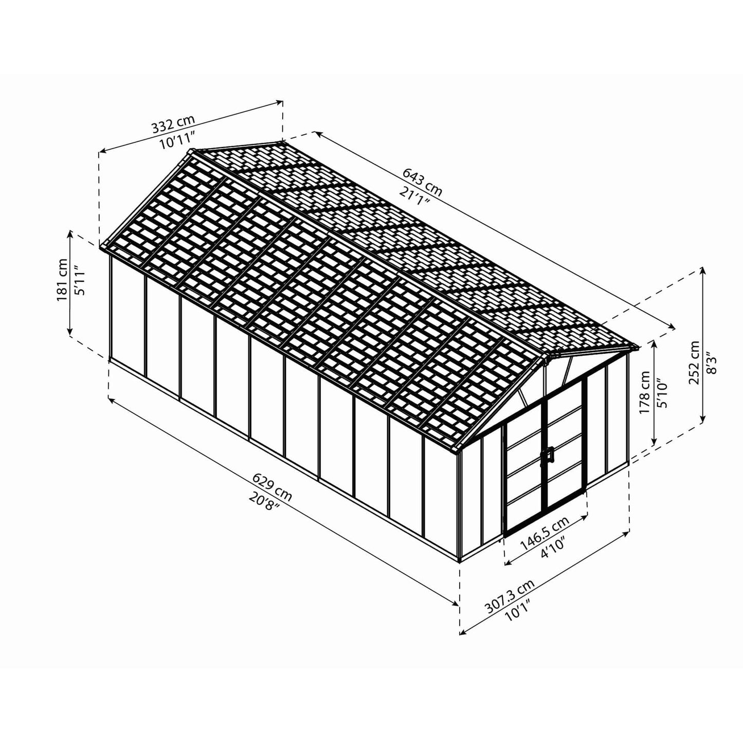 Palram - Canopia Yukon Shed - mygreenhousestore.com