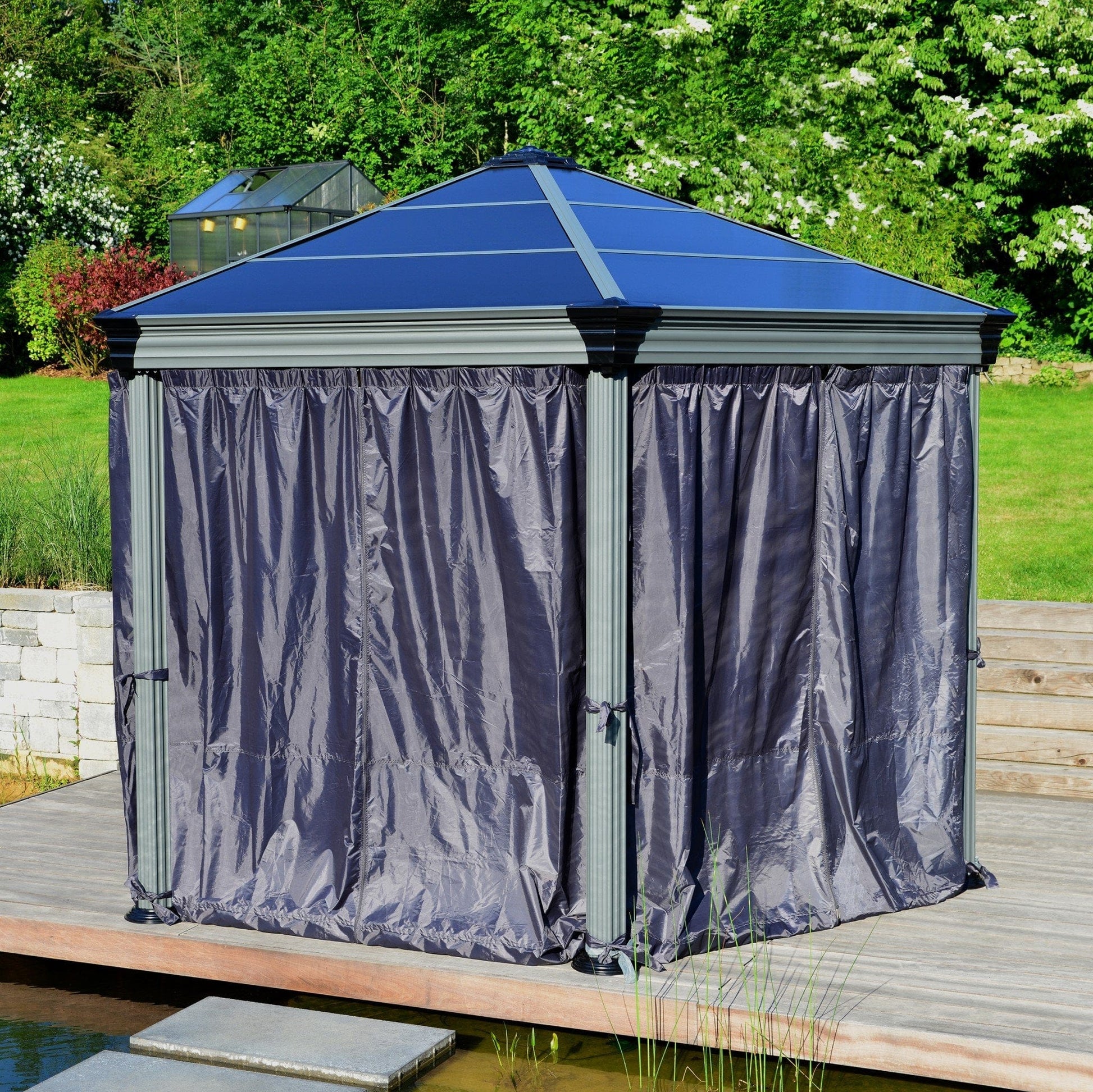 Palram - Canopia Roma Gazebo Curtain set - 6 Piece - mygreenhousestore.com