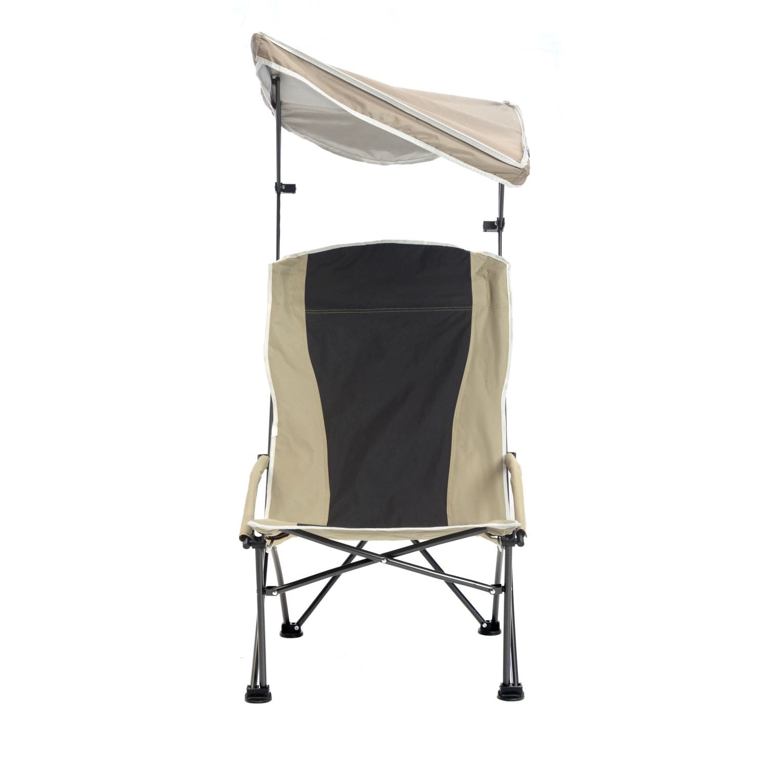 Quik Chair Portable Chairs Quik Chair | Pro Comfort High Back Shade Folding Chair - Tan/Black 160087DS
