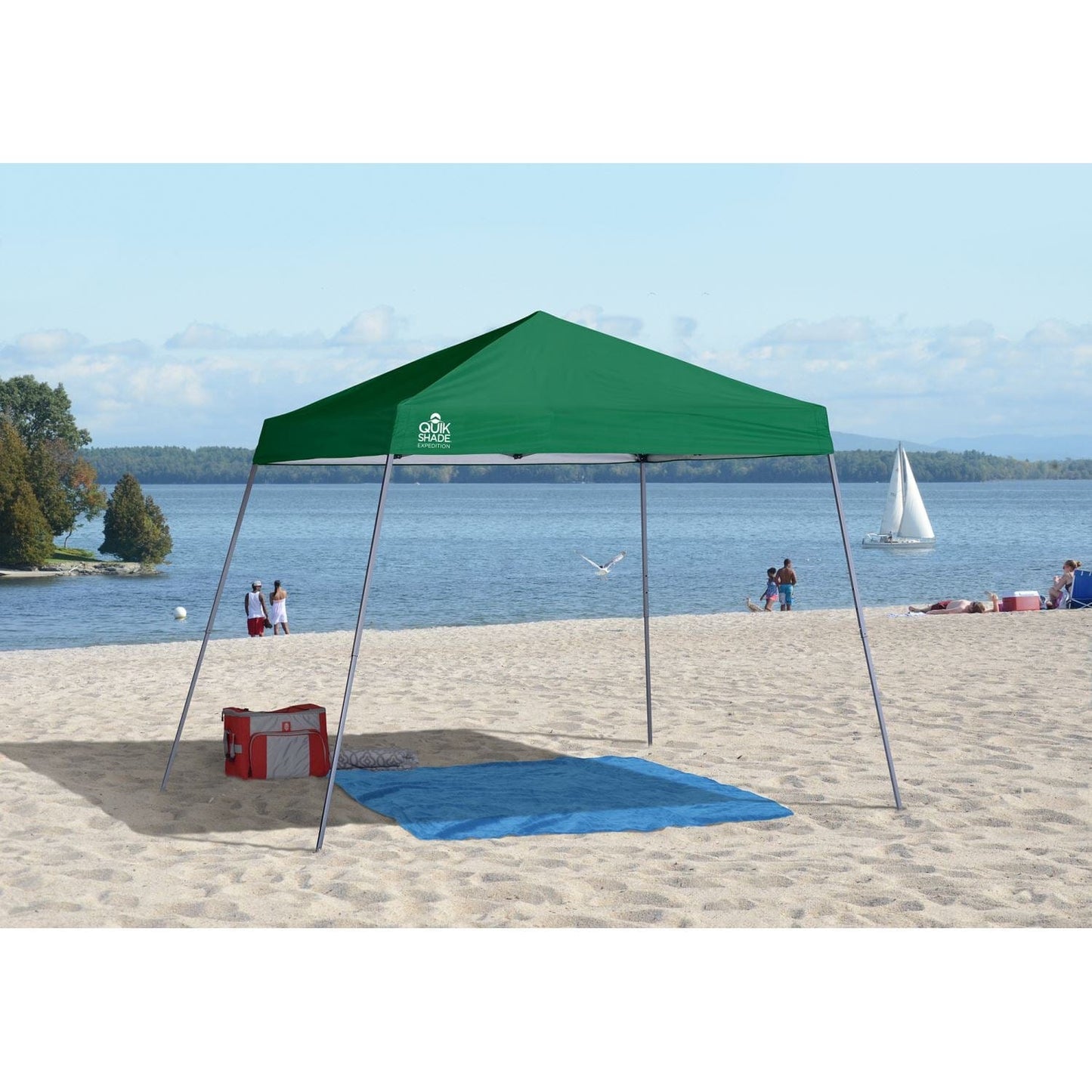 Quik Shade Expedition EX64 10' x 10' Slant Leg Canopy - Green - mygreenhousestore.com