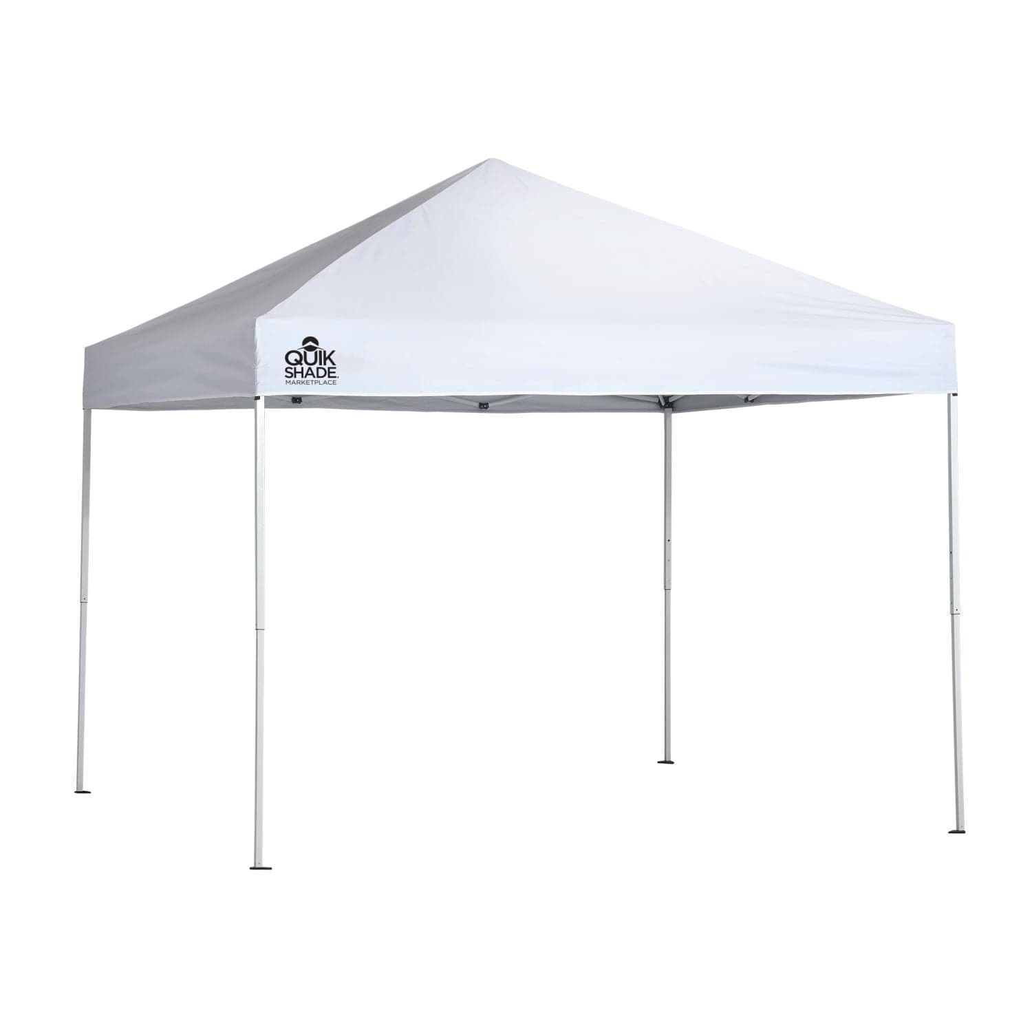 Quik Shade Pop Up Canopies Quik Shade | Marketplace MP100 10' x 10' Straight Leg Canopy - White 158685DS