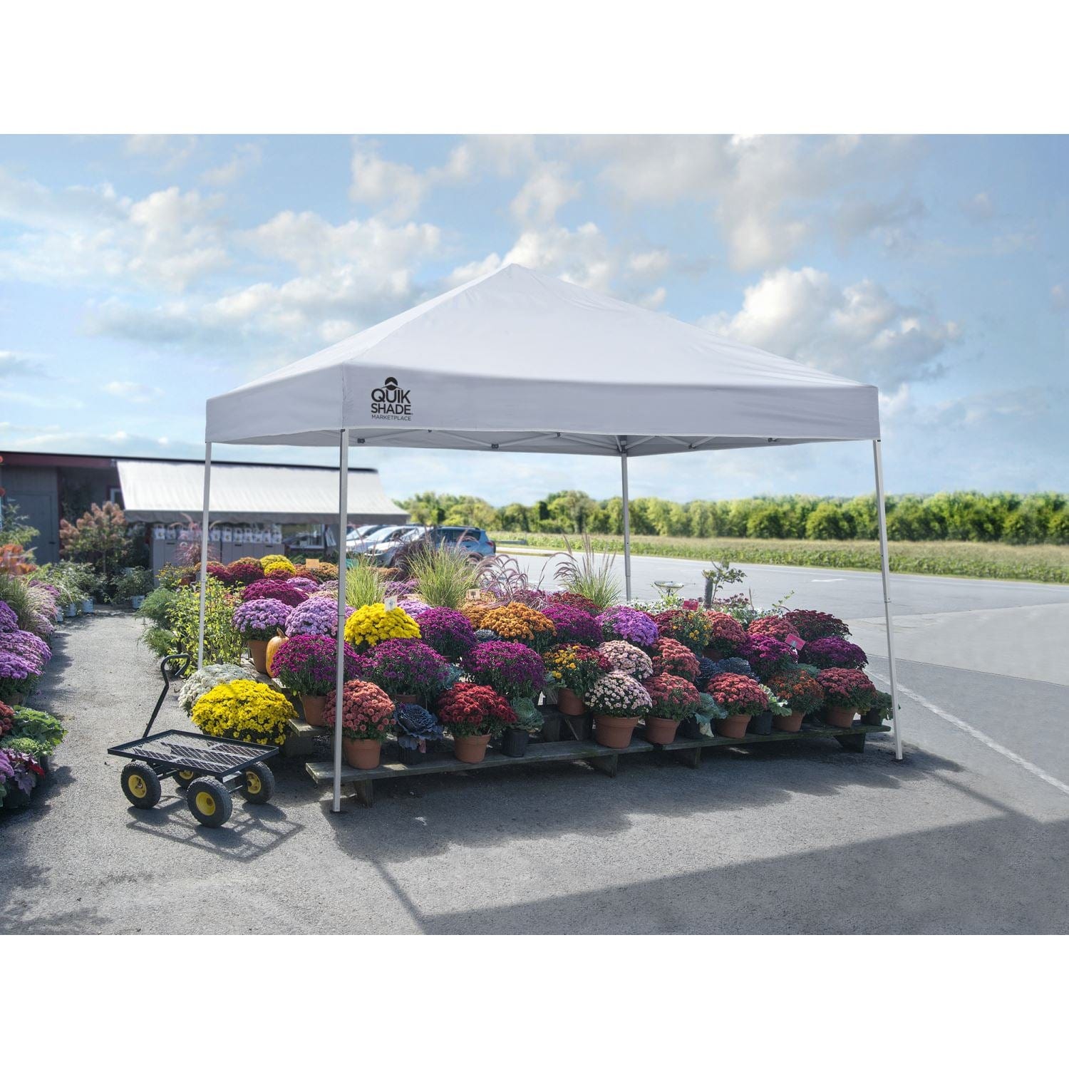 Quik Shade Pop Up Canopies Quik Shade | Marketplace MP100 10' x 10' Straight Leg Canopy - White 158685DS