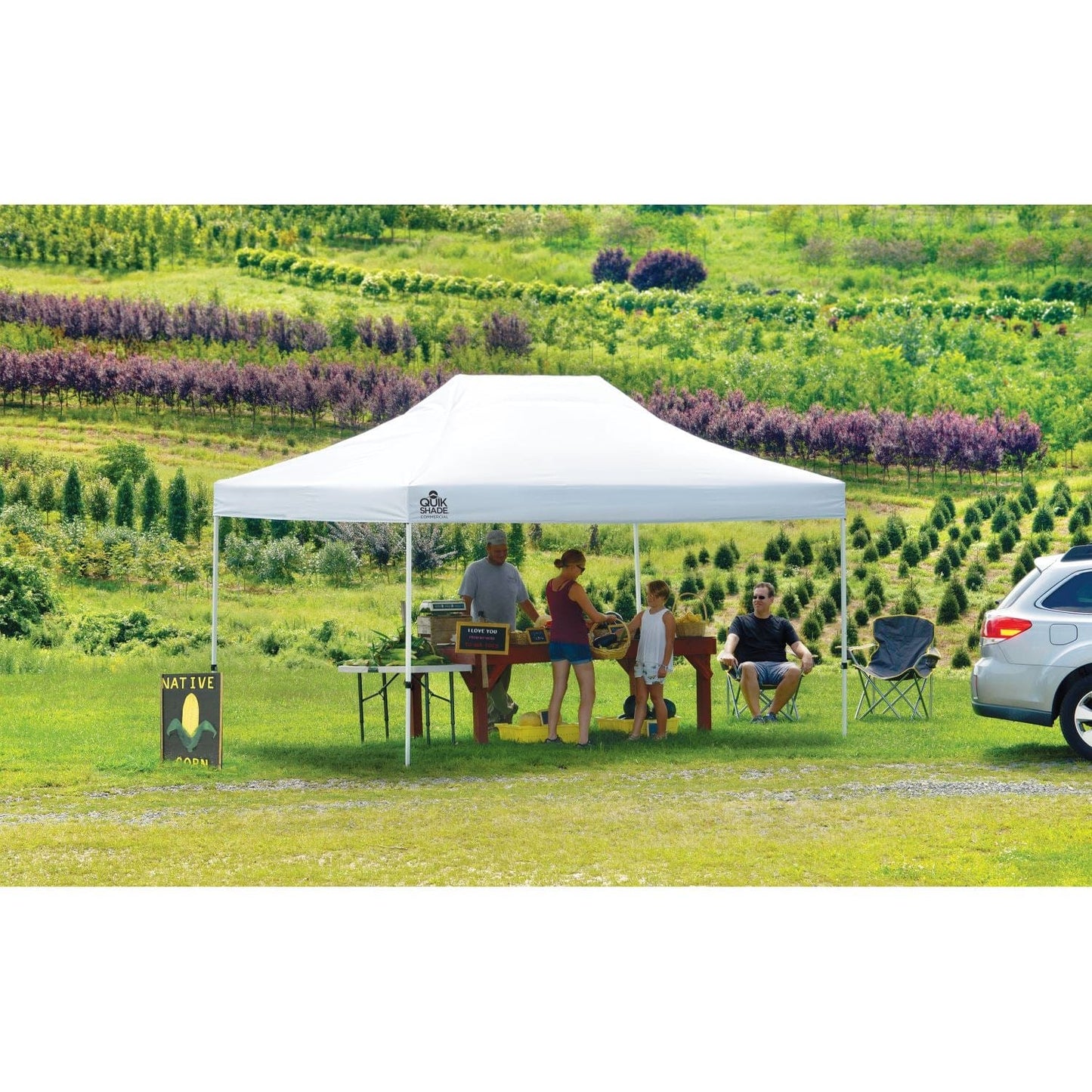 Quik Shade Pop-Up Canopies Quik Shade | Quik Shade | Commercial 10 x 15 ft White Pop Up Tent Canopy 167576DS