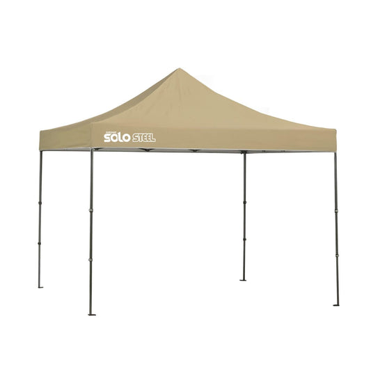 Quik Shade Pop Up Canopies Quik Shade | Solo Steel 100 10' x 10' Straight Leg Canopy - Khaki 167543DS