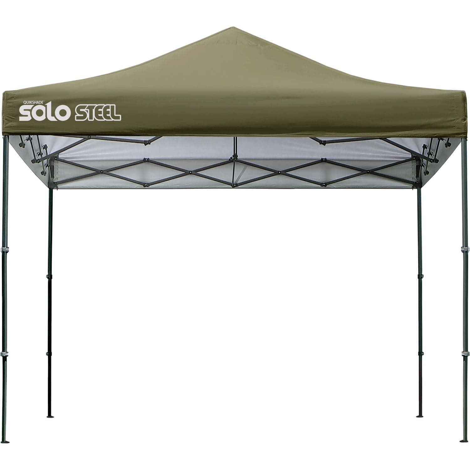 Quik Shade Pop Up Canopies Quik Shade | Solo Steel 100 10' x 10' Straight Leg Canopy - Olive 167549DS